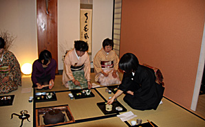 茶室にて